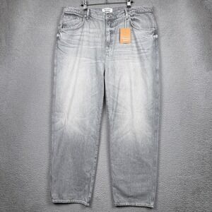 Reformation Jeans‎ Womens 33 Gray Val 90s Mid Rise Straight Leg Nixie Wash $168